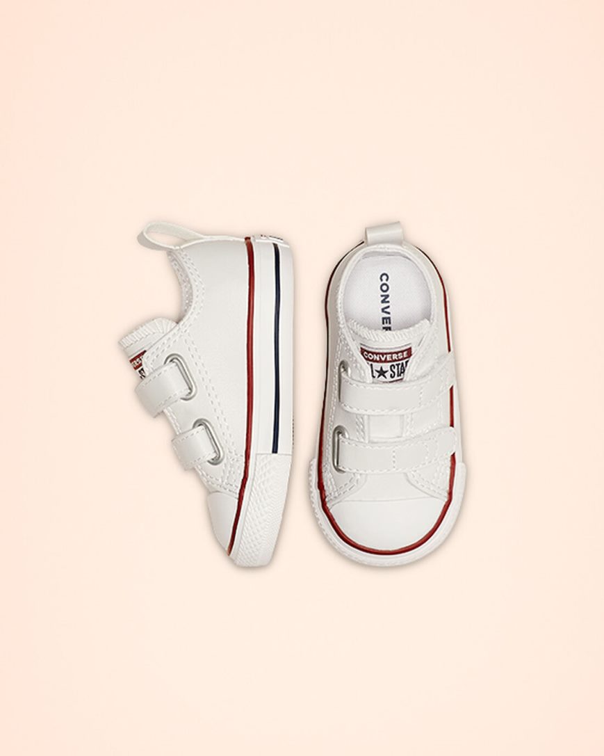 Tenis Converse Chuck Taylor All Star Easy-On Couro Cano Baixo Menina Branco | PT O04019T